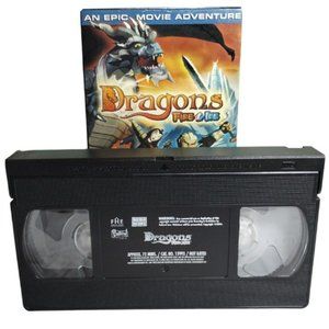 Mega Bloks Dragons Fire and Ice VHS 2004 Fantasy Anime Movie Adventure